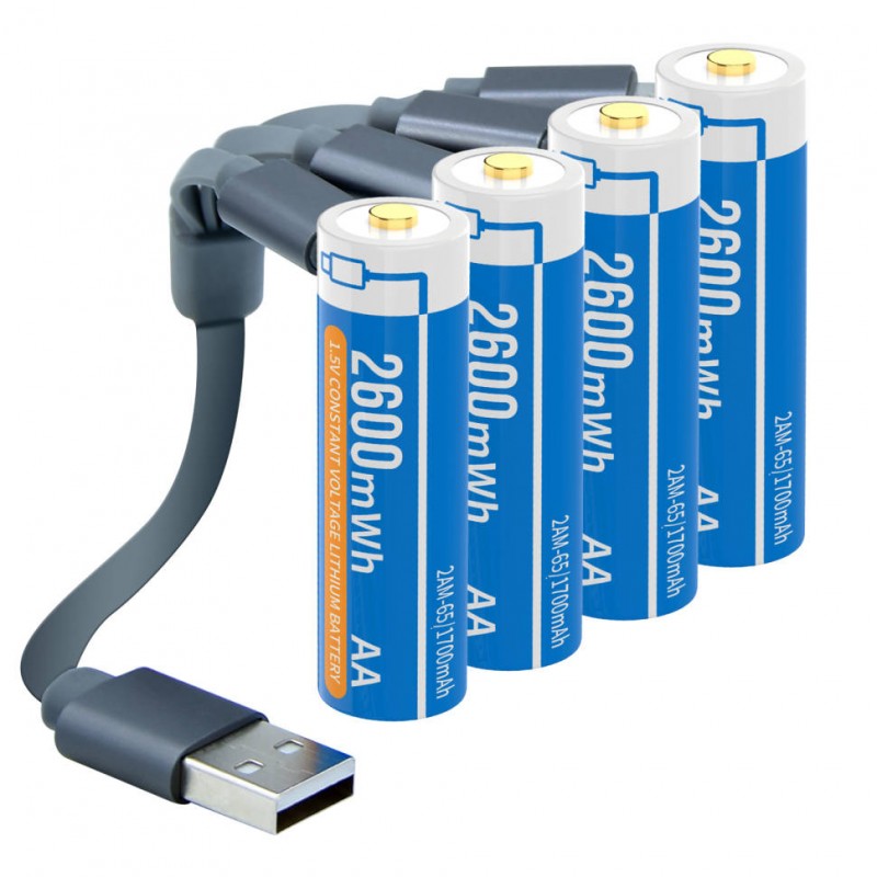 Henreepow Rechargeable AA 2600 Lithium Batteries